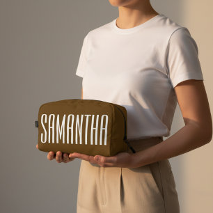 Custom Elegant Monogram Makeup Pouch for Her & Mum