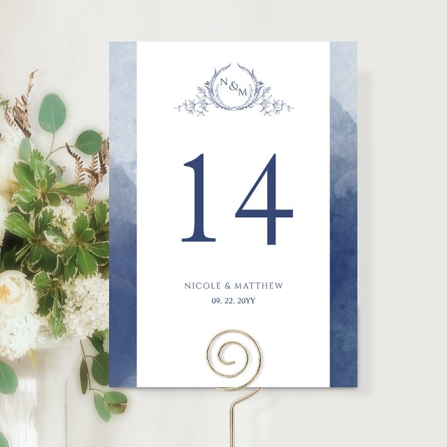 Custom, Elegant Monogram Navy Blue Wedding (Creator Uploaded)