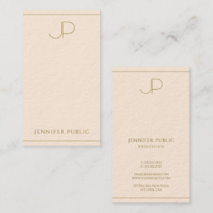 Custom Elegant Monogram Template Luxurious Thick Business Card