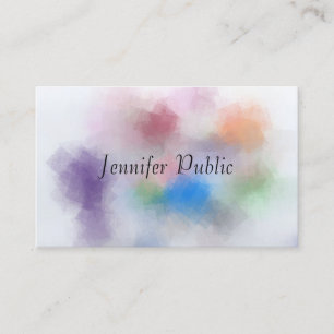 Custom Elegant Pastel Colours Modern Template Business Card