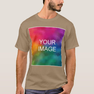 Custom Elegant Pebble Add Image Logo Photo T-Shirt