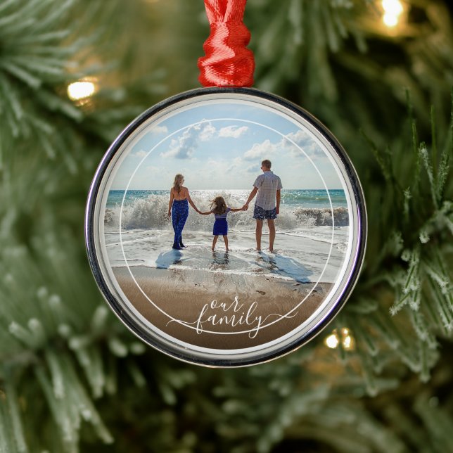 Custom Elegant Personal Photo Ornament Gift (Tree)