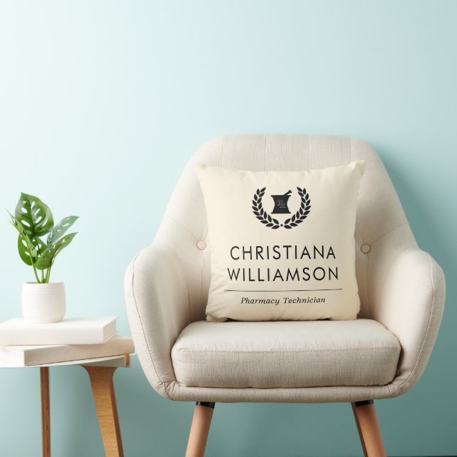 Custom Elegant Pharmacist Pharmacy Tech Cushion (Chair)
