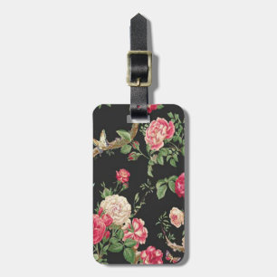 Custom Elegant Pink Rose Luggage Tag