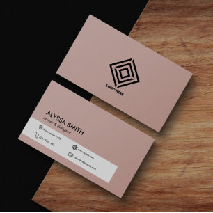 Custom Elegant Pink Simple Minimal Modern Luxury Business Card