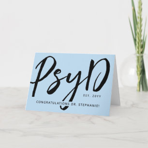 Custom Elegant PsyD Doctor of Psychology Modern Card