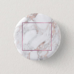 Custom Elegant Rose Gold Marble Blank Template 3 Cm Round Badge