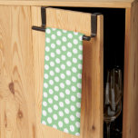 Custom Elegant Rustic Polka Dots Green Template Tea Towel<br><div class="desc">Custom Elegant Classic Rustic Polka Dots Green Template Cute Kitchen & Dining / Table & Kitchen Linens/ Blank Template Forest Green Kitchen Towel.</div>