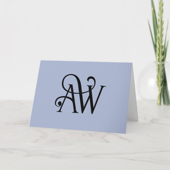 CUSTOM Elegant Script Monogram Note Cards (Front)