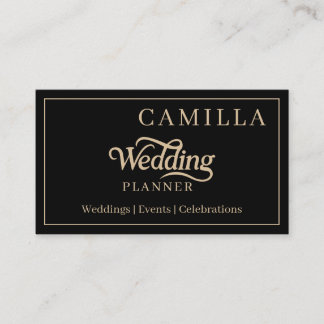 Custom Elegant Script Wedding Planner Business Card