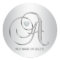 Custom Elegant Silver Monogrammed Initial Letter A