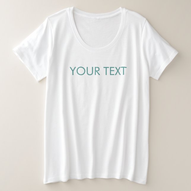  Custom Elegant Simple Template Womens Plus Size T-Shirt (Design Front)