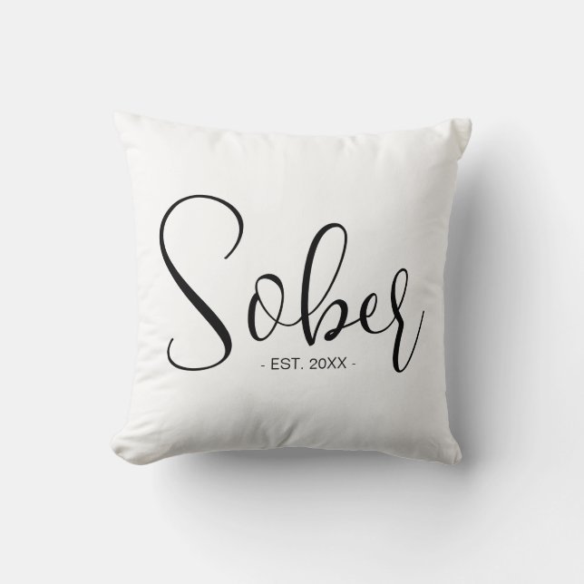 Custom Elegant Sober Calligraphy Any Date Cushion (Front)