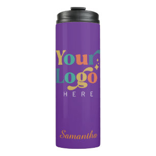 Custom Elegant Steel Tumbler Business Logo