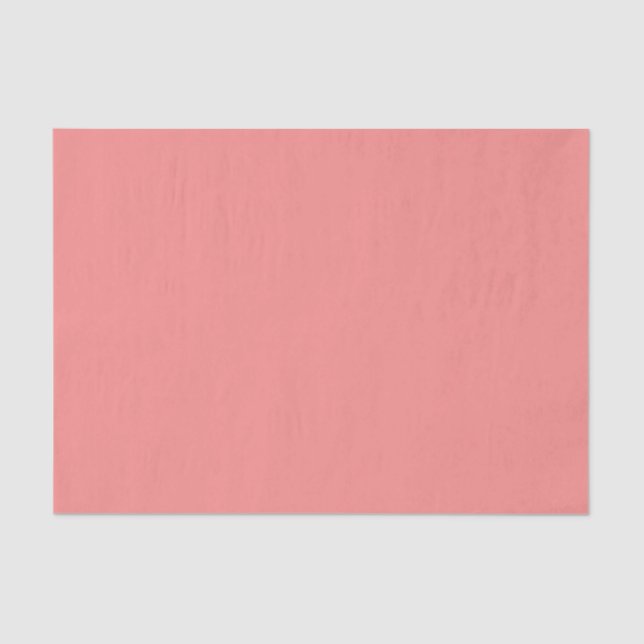 Custom Elegant Template Pink Peach Solid Colour Tissue Paper (Front)