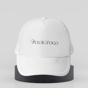 Custom Elegant Thin Business Logo Minimalist Plain Trucker Hat