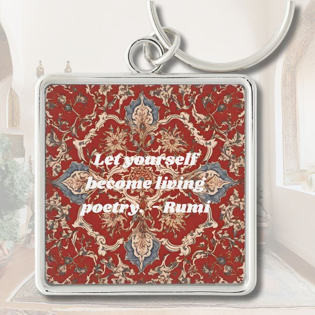 Custom Elegant Tile Pattern Iranian Gifts for Her Key Ring (Custom Elegant Tile Pattern Iranian Gifts for Her)