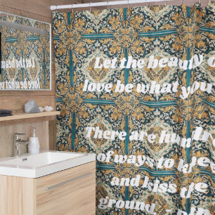 Custom Elegant Tile Pattern Persian Gifts for Her Shower Curtain