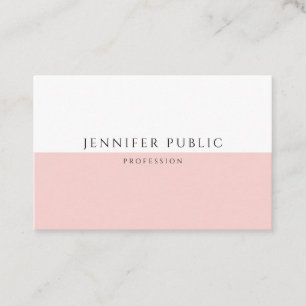 Custom Elegant Trendy Blush Pink Modern Template Business Card