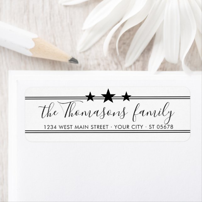 Custom Elegant Typography Script Stars Motif (Insitu)