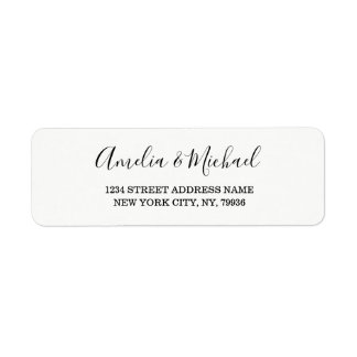 Custom Elegant Wedding Return Address Label