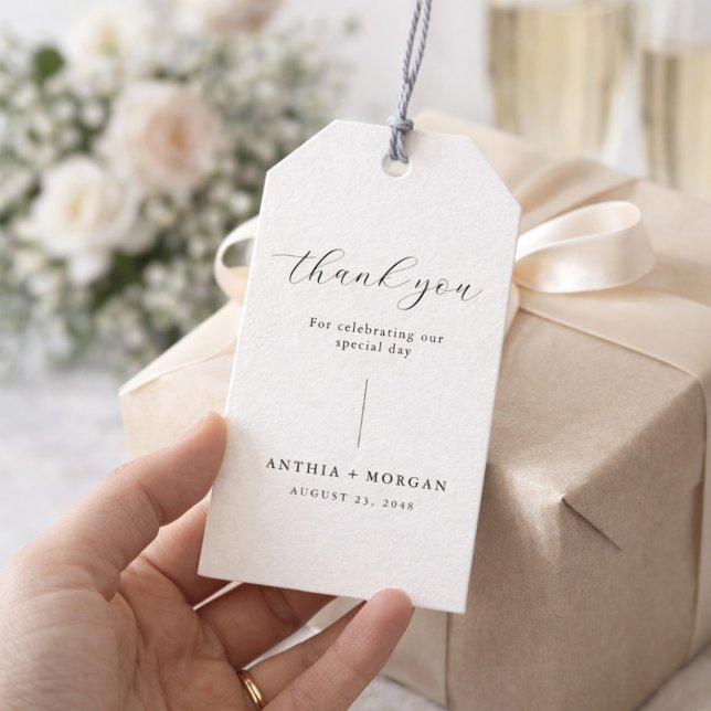Custom Elegant Wedding Thank You Favor Tag (Creator Uploaded)