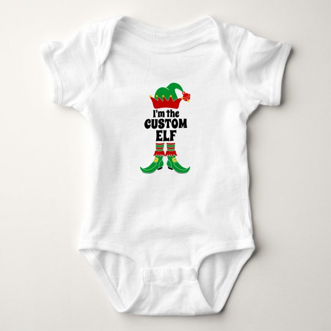 Custom Elf I'm The Custom Elf Create your own  Baby Bodysuit (Front)