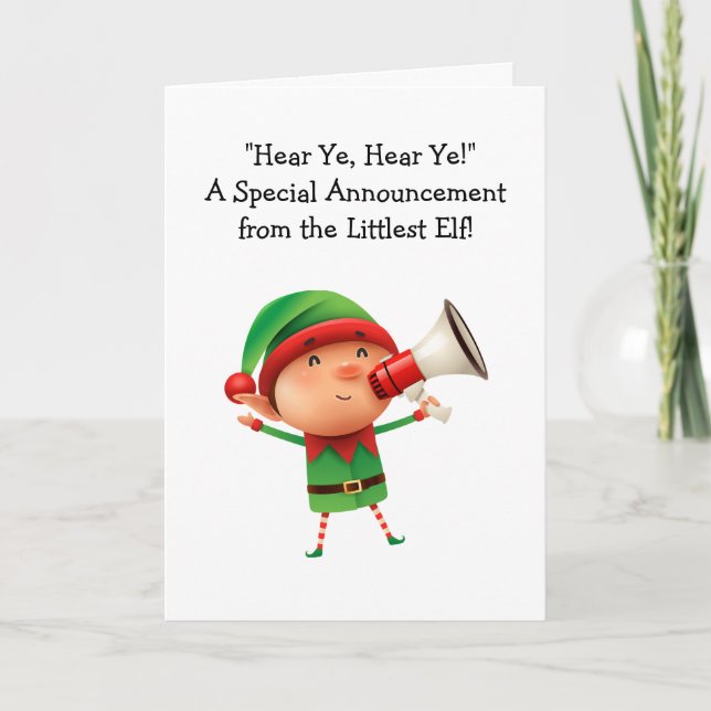 Custom Elf Megephone Christmas Party Invitation (Front)