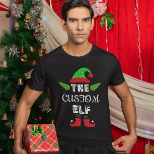 Custom Elf T-shirt, Personalised Christmas Shirt,  T-Shirt
