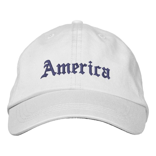 Custom embroidered America monogram Country Hat (Front)