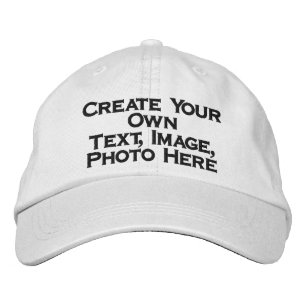 Custom Embroidered Baseball Cap Personalised White