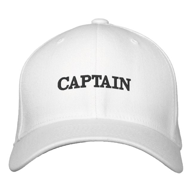 Custom Embroidered Captain -template baseball hats (Front)