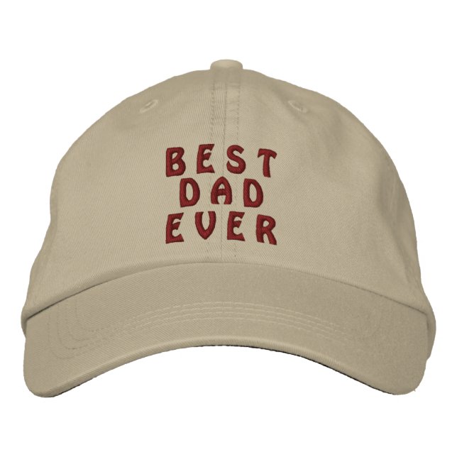 Custom Embroidered Dad Hat - Best Dad Ever (Front)