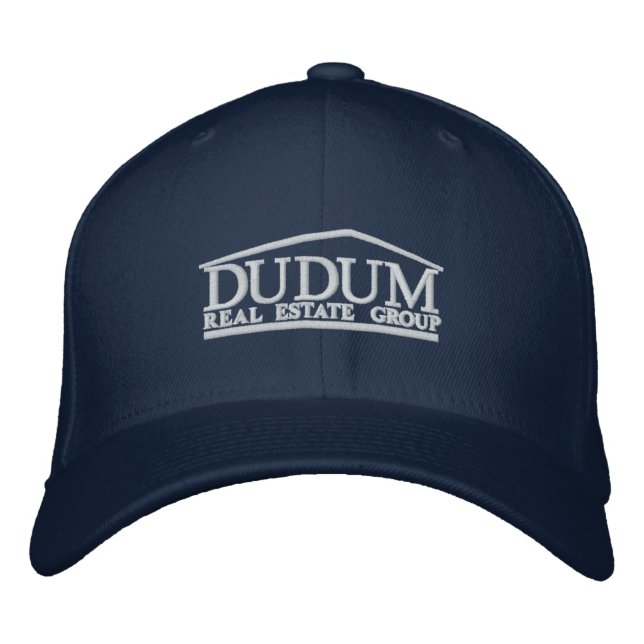 Custom Embroidered Flex Fit Navy Ball Cap (Front)