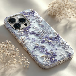 Custom Embroidered Floral iPhone Case with Motto