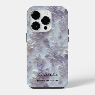 Custom Embroidered Floral iPhone Case with Motto