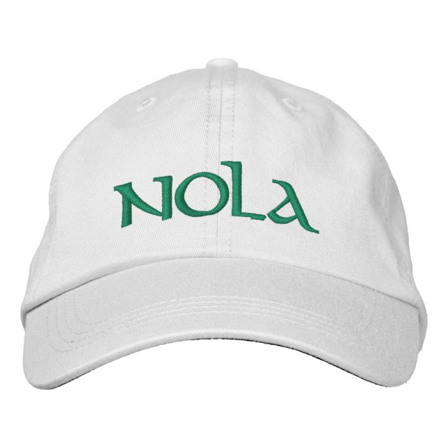 Custom embroidered Nola Mardi Gras Hat (Front)