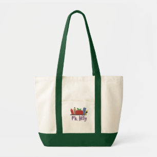 Custom Embroidered Personalised Teacher Tote Bag, Bag