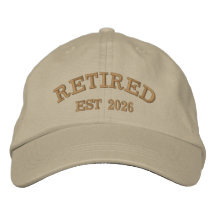 Custom Embroidered Retired Est Year Personalised