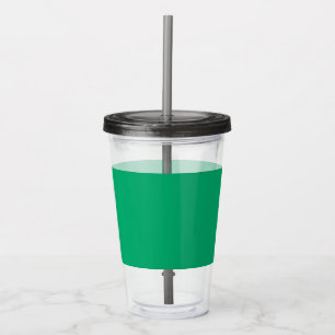 Custom Emerald Green Acrylic Tumbler with Straw