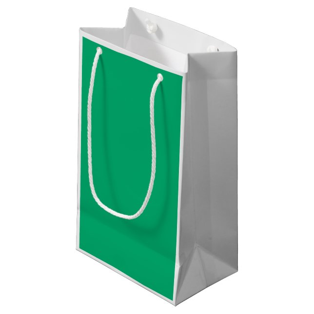 Custom Emerald + White Luxe Gift Bag (Front Angled)