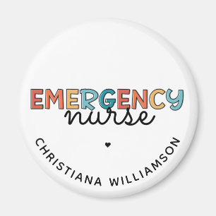 Custom Emergency Nurse ER Nurse Personalized Gifts Magnet