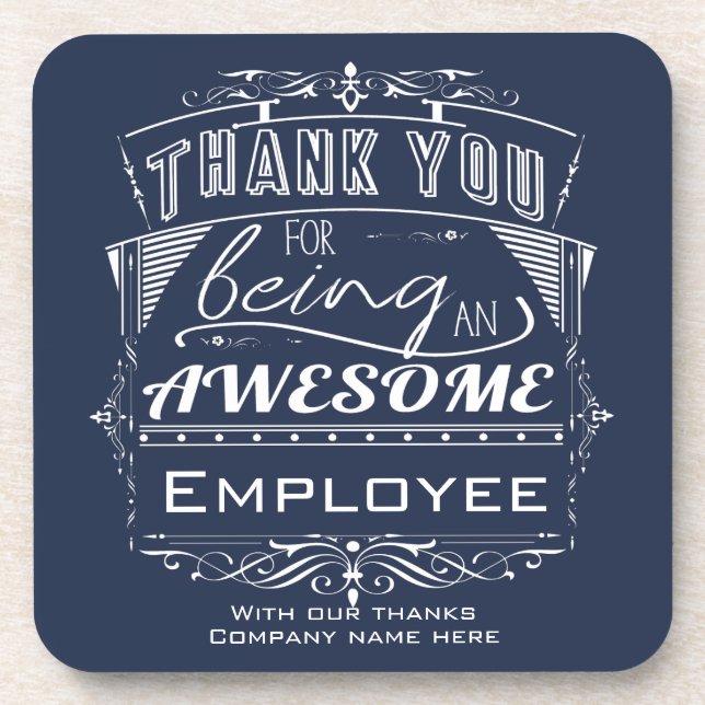 Custom Employee Appreciation Thank You Coaster (Front)