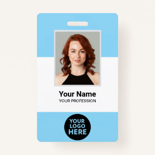 Custom Employee Badge, Photo, Bar Code, Logo ID Badge