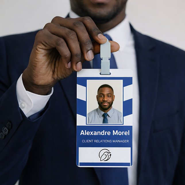 Custom Employee Badge with Photo, Logo & Barcode ID Badge (Custom Employee Badge with Photo, Logo & Barcode)