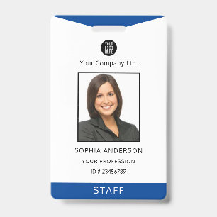 Custom Employee Corporate Business Logo Photo ID Badge