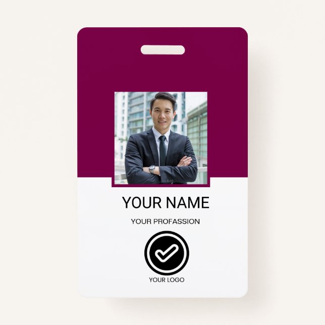 Custom Employee ID Badge (Front)