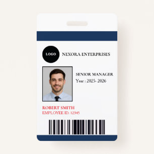 Custom Employee ID Card   COMPANY NAME ID Badge