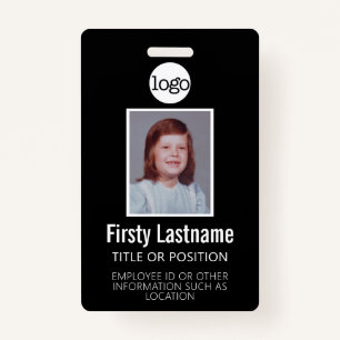 Custom Employee ID - Photo, Bar Code, Logo, Name ID Badge