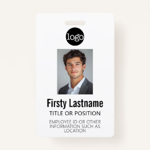 Custom Employee ID - Photo, Bar Code, Logo, Name ID Badge